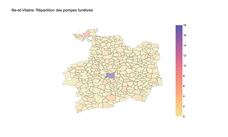 Répartition des pompes funèbres dpt Ille et Vilaine