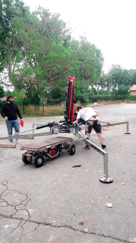 Chariot se desolidarisant de l ensemble araignée grue. 20210623 111706