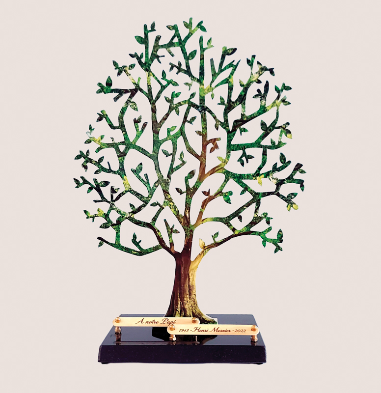 Arbre Vie 37 x 47,5 cm. Arbre des Songes Noir et Blanc N5