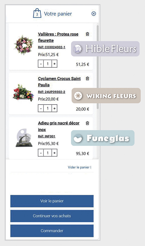 Panier mutualisé sur chrisofleurs.fr. elements Chrisofleurs com01