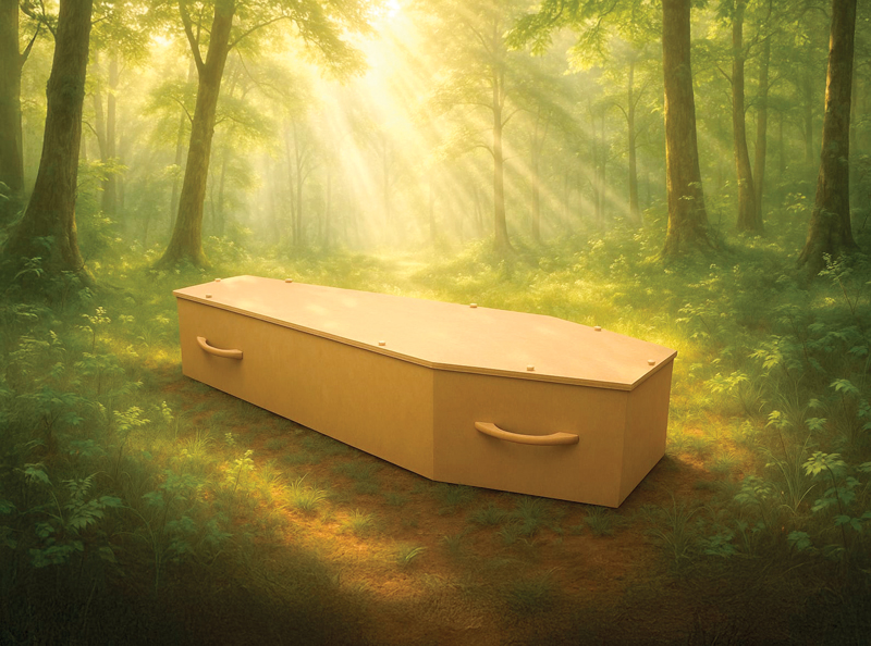 AUTAN Cercueil 100 carton ondulé en version kraft naturel