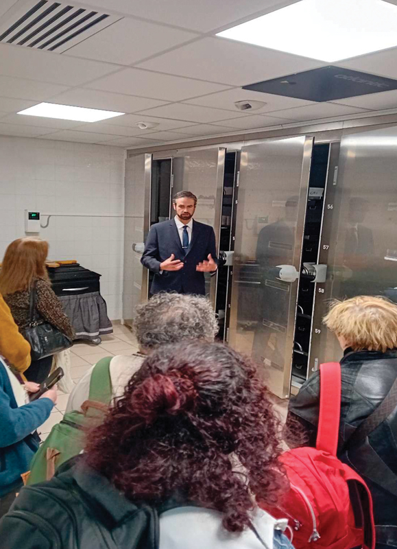 Visite de la chambre funéraire de Lyon, avec François Allard. photos 2