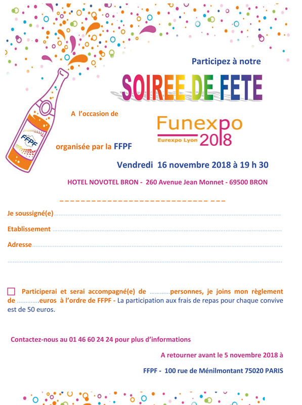INVITATION SOIREE FUNEXPO 2018