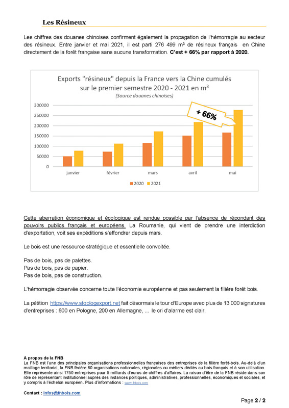 FNB la Chine continue de siphonner la forêt française Page 1