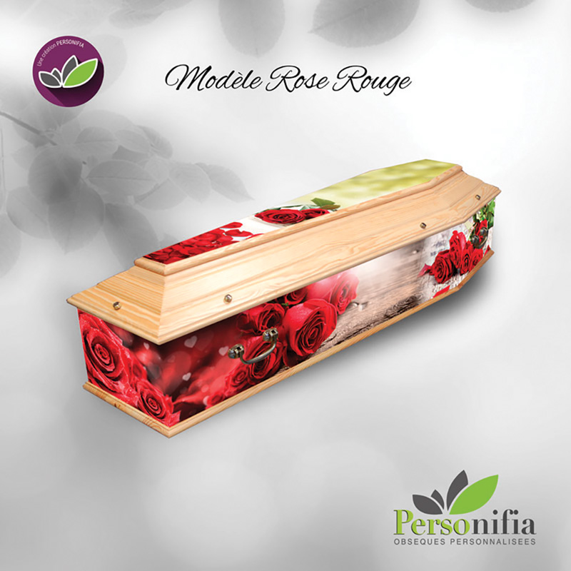 tombeau pin rose rouge